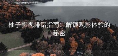 柚子影视排错指南：解锁观影体验的秘密