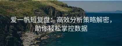 爱一帆短复盘：高效分析策略解密，助你轻松掌控数据