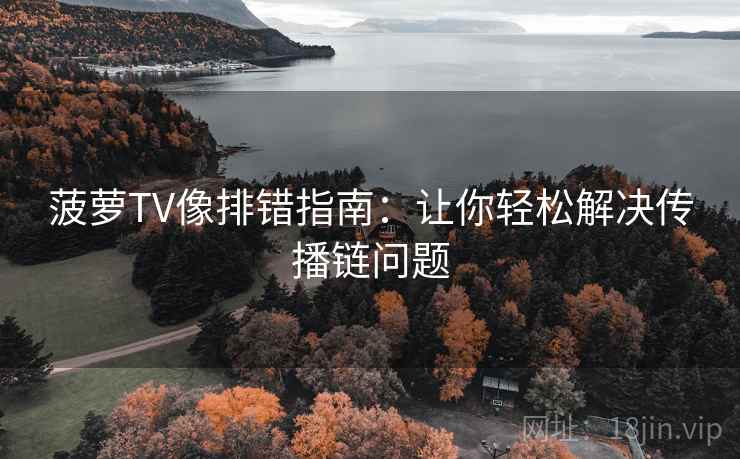 菠萝TV像排错指南：让你轻松解决传播链问题